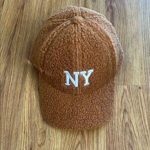 Brown Fleece NY Cap